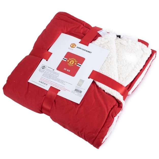 MANCHESTER UNITED FC SHERPA BLANKET