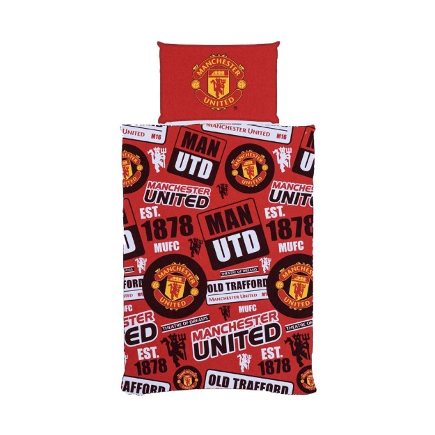 MANCHESTER UNITED FC SINGLE DUVET SET