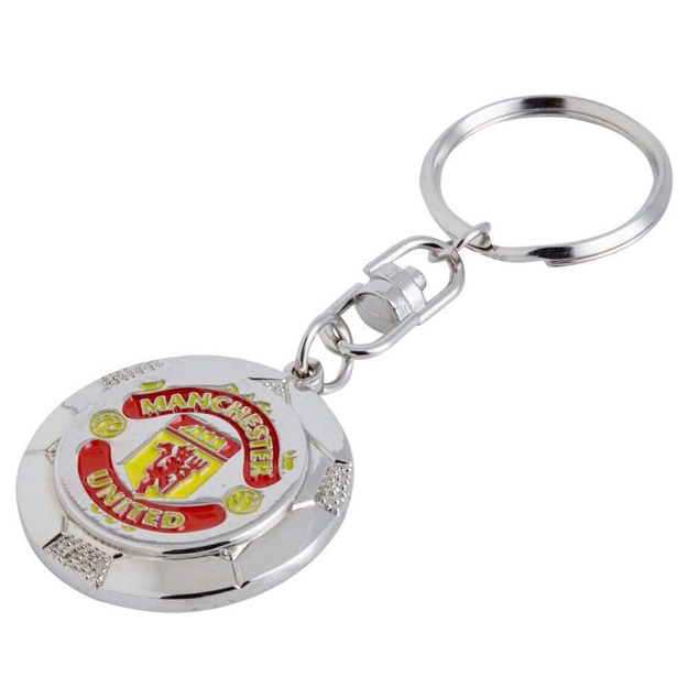 MANCHESTER UNITED FC BALL KEYRING