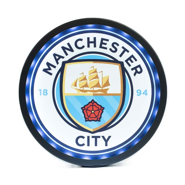 MANCHESTER CITY FC METAL SIGN LED