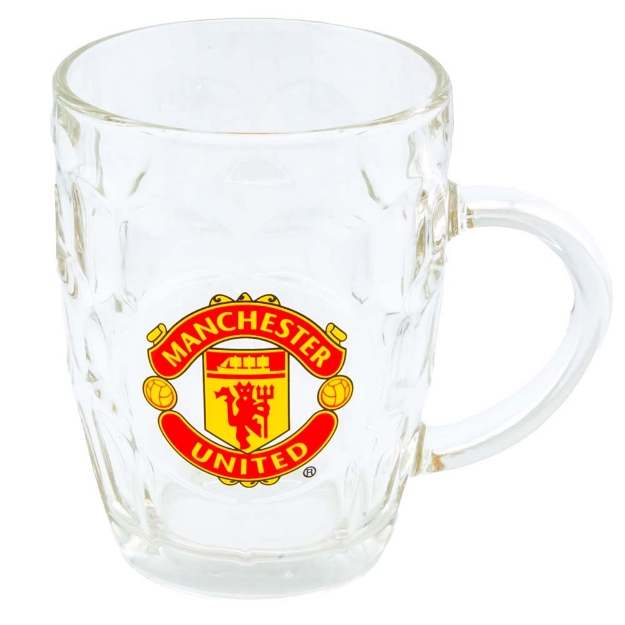 MANCHESTER UNITED FC DIMPLE GLASS