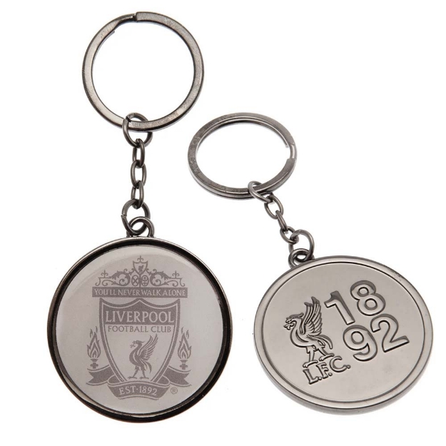 LIVERPOOL FC GLASS CREST KEYRING